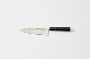 Carter Cutlery fukugozai funayuki knife with ironwood handle.