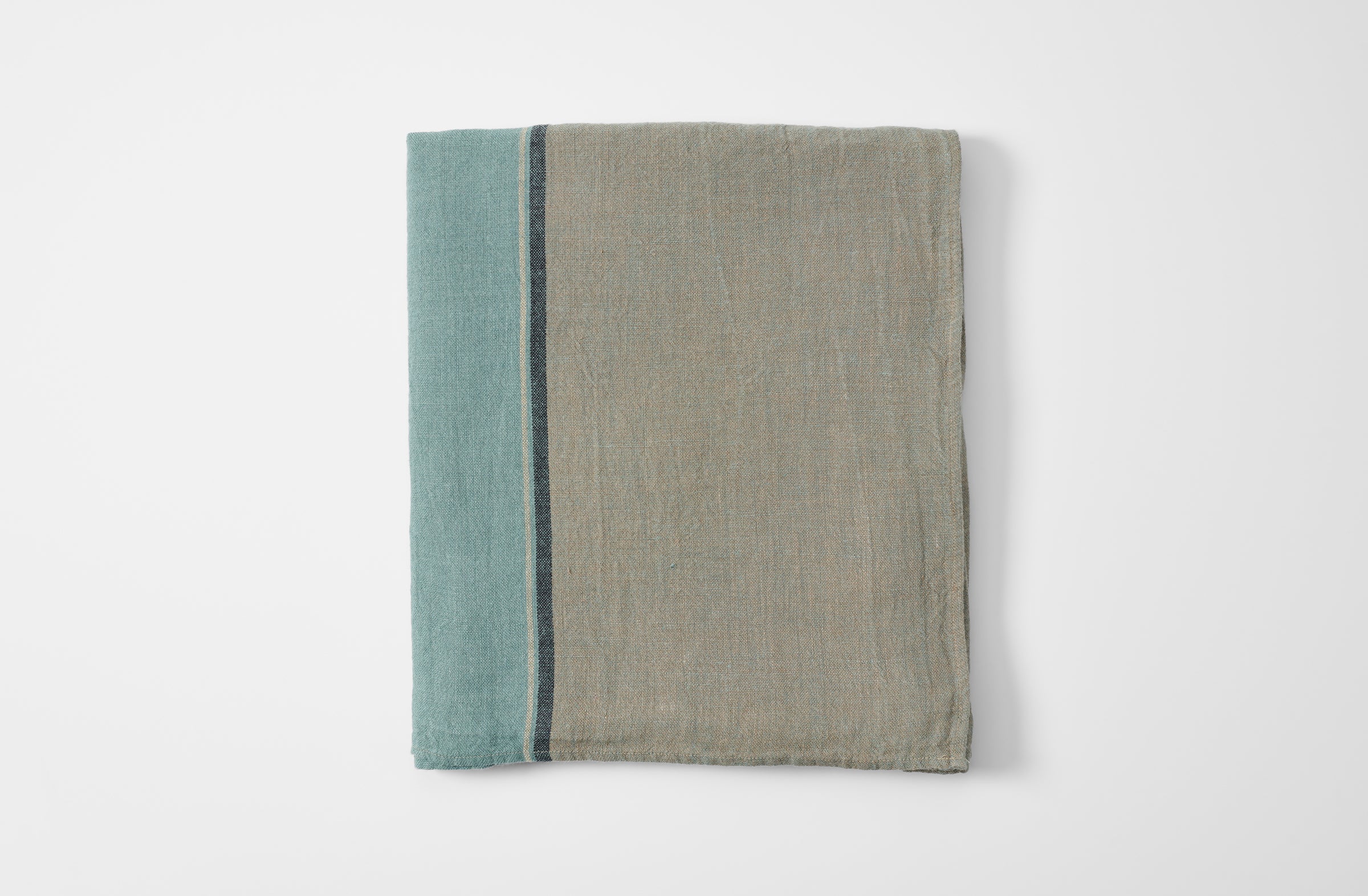 Dublin linen tablecloth folded.
