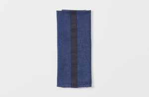 Linen kitchen towel in indigo stripe