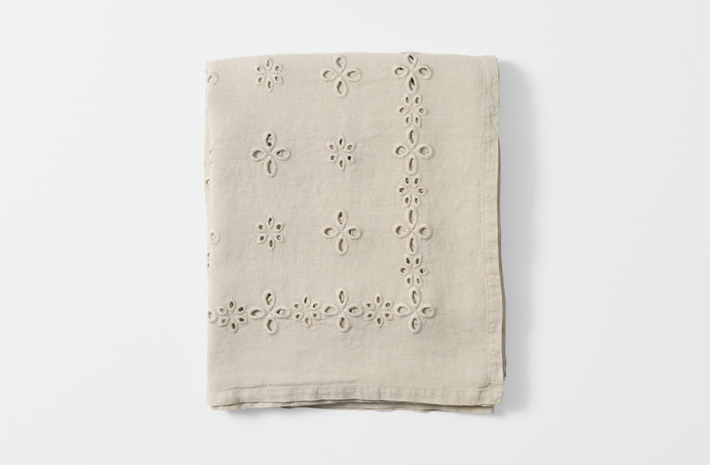 Italian Natural Sangallo Tablecloth