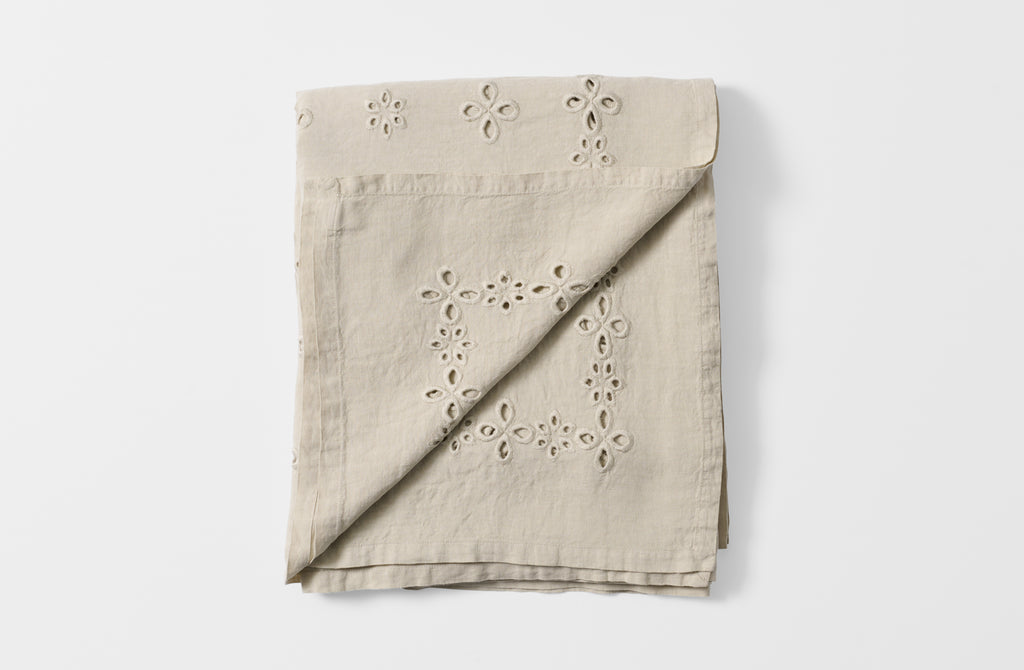 Italian Natural Sangallo Tablecloth