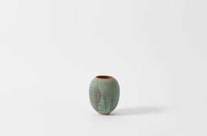 Karen Swami Turquoise on Red Stoneware Small Vessel