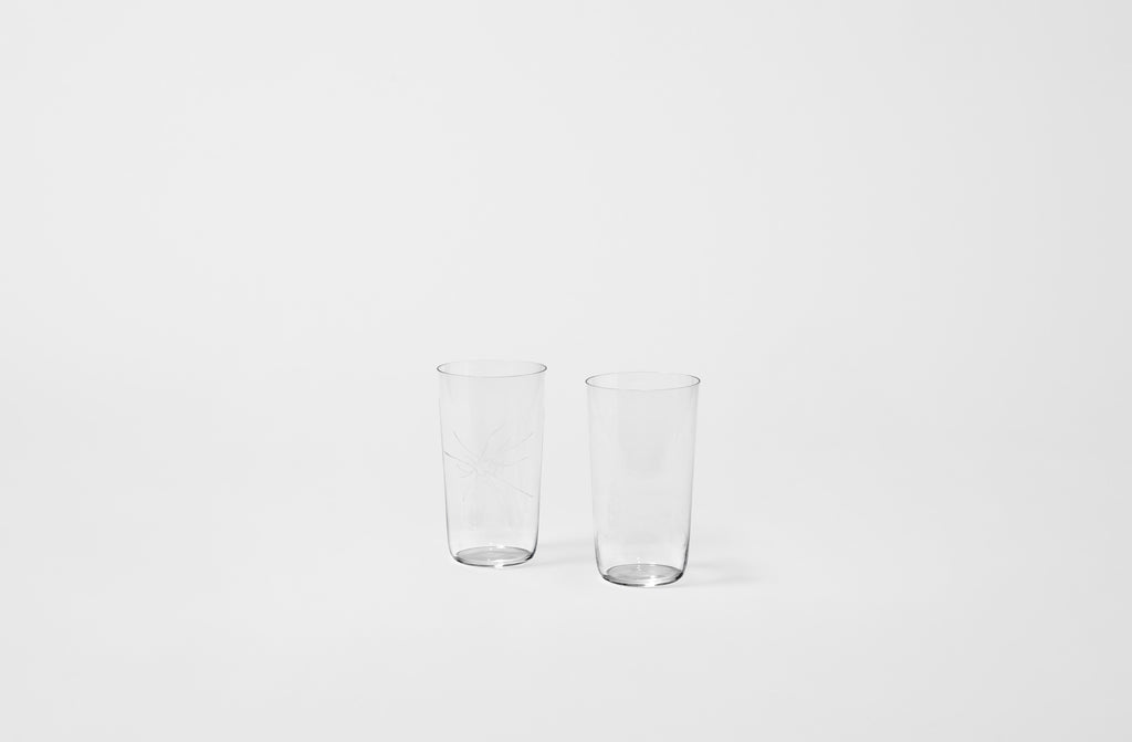 Two clear glass Lobmeyr tumblers on a white background. Default