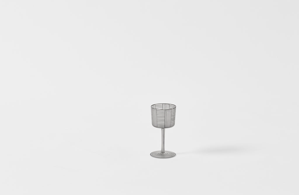 Josef Hoffman wine glass by Lobmeyr.