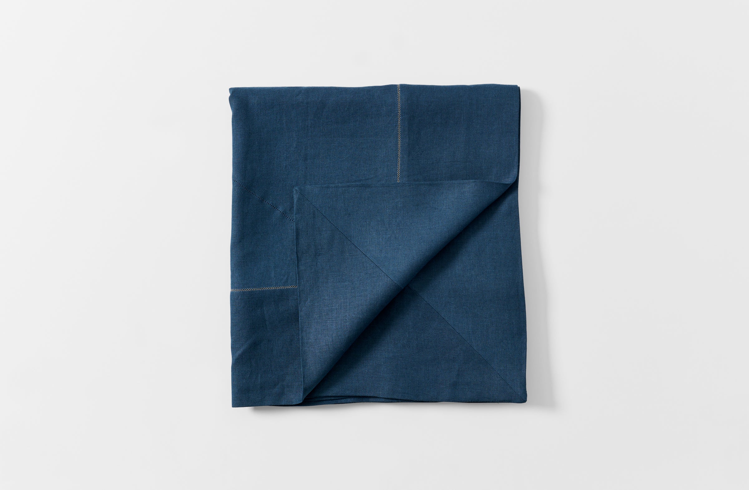 Peter Speliopoulos blue linen tablecloth