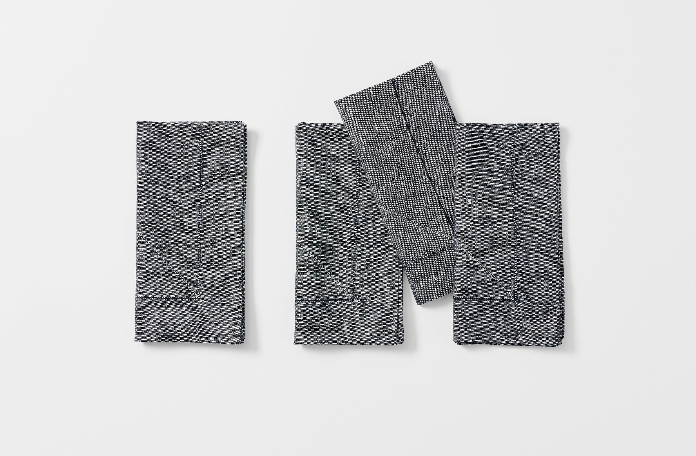 Peter Speliopoulos navy chambray linen napkin