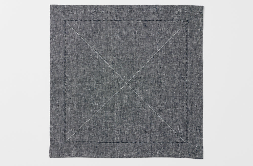 Peter Speliopoulos navy chambray linen napkin
