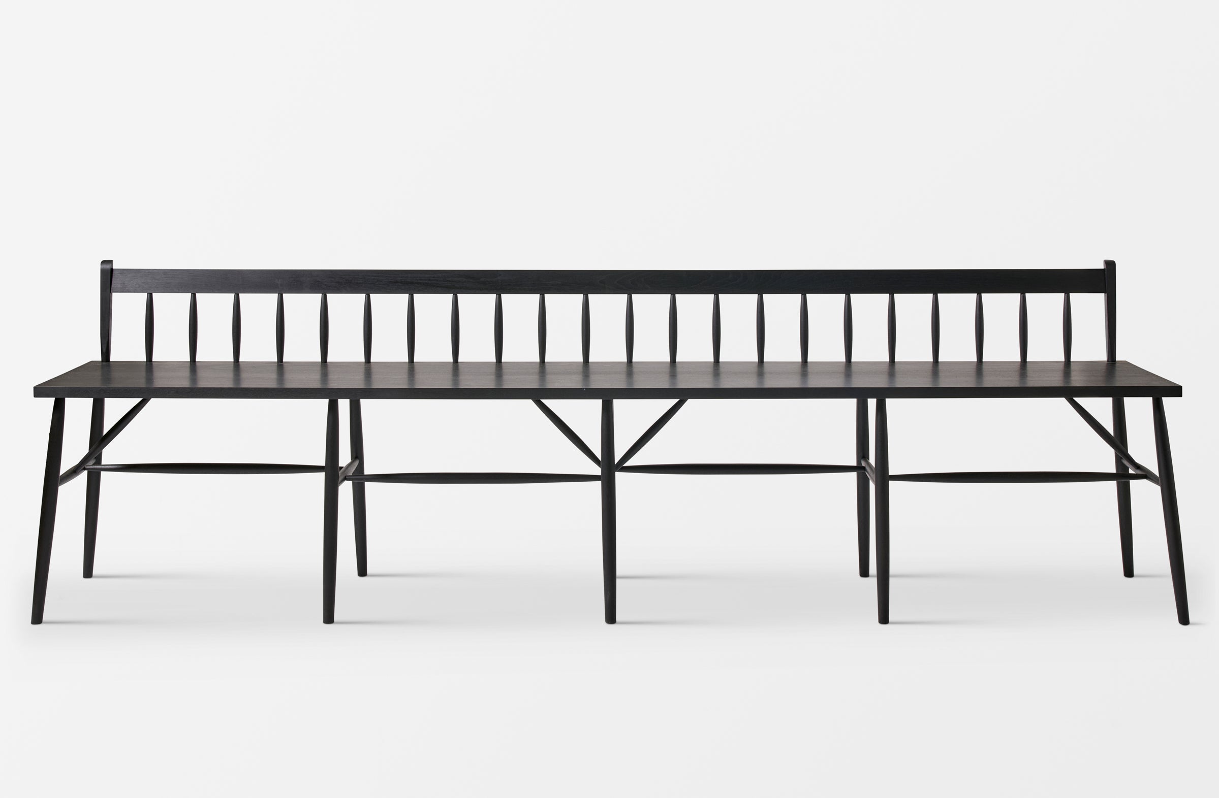 Sawkille Co. Ebonized Black Walnut Rabbit Low Back Bench – MARCH