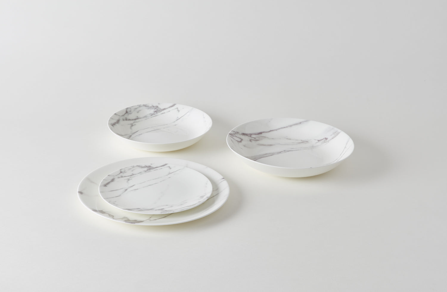 White hotsell marble plates