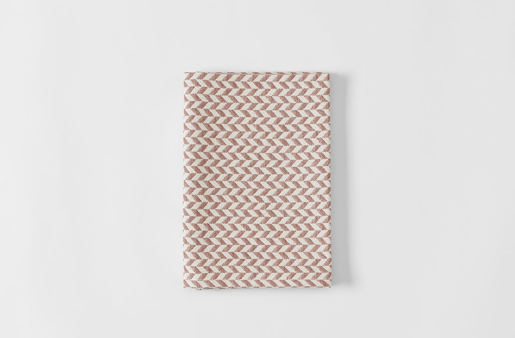 Tori Murphy MARCH Chestnut Herringbone Kitchen Towel