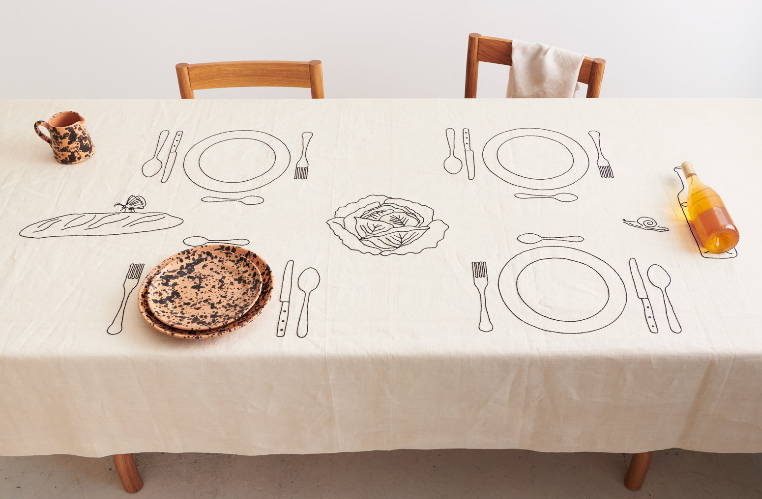 Fruitful Embroidered Dining Table Linens