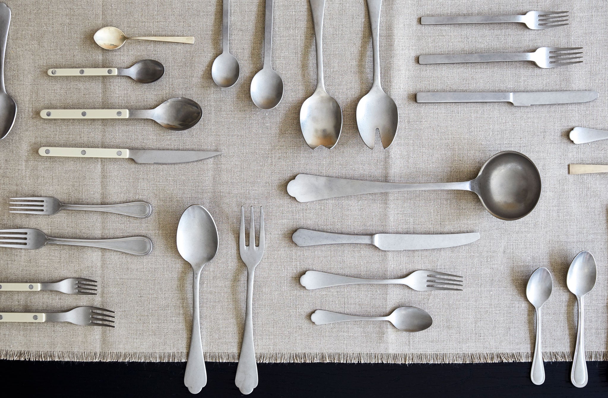 Dolcevita Vintage Pewter Flatware Set