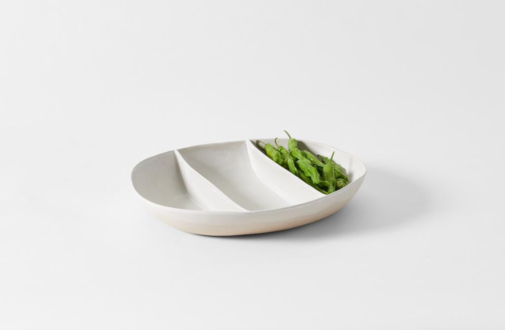 Christiane Perrochon Powder White Large Oval with Three Spaces