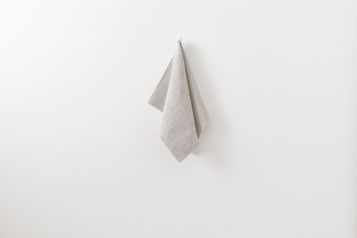 Boxwood Linen Nubby Stonewashed Kitchen Towel