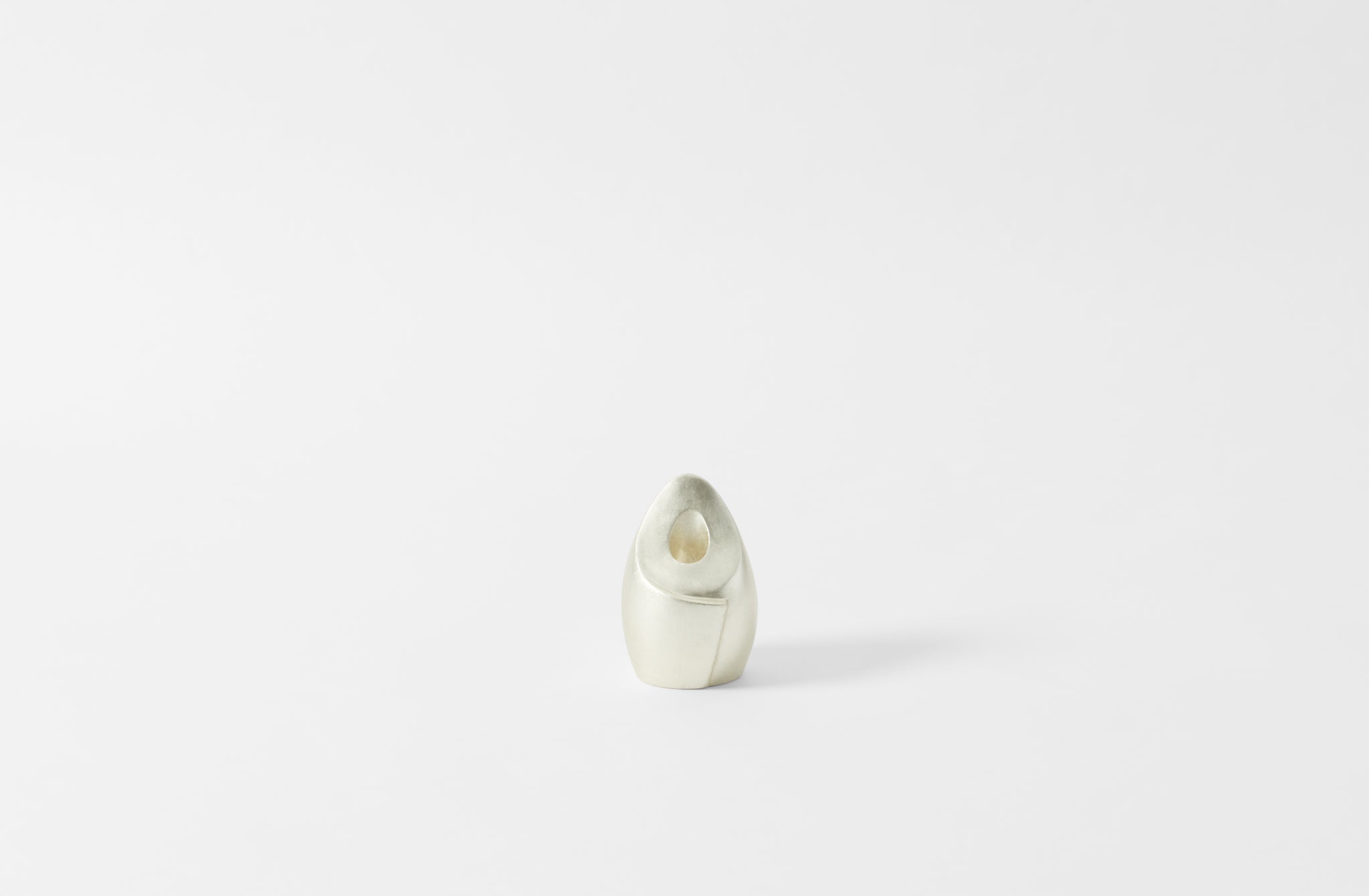 carol leskanic white gold tall sculptural candlestick