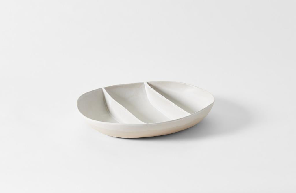 Christiane Perrochon Powder White Large Oval with Three Spaces