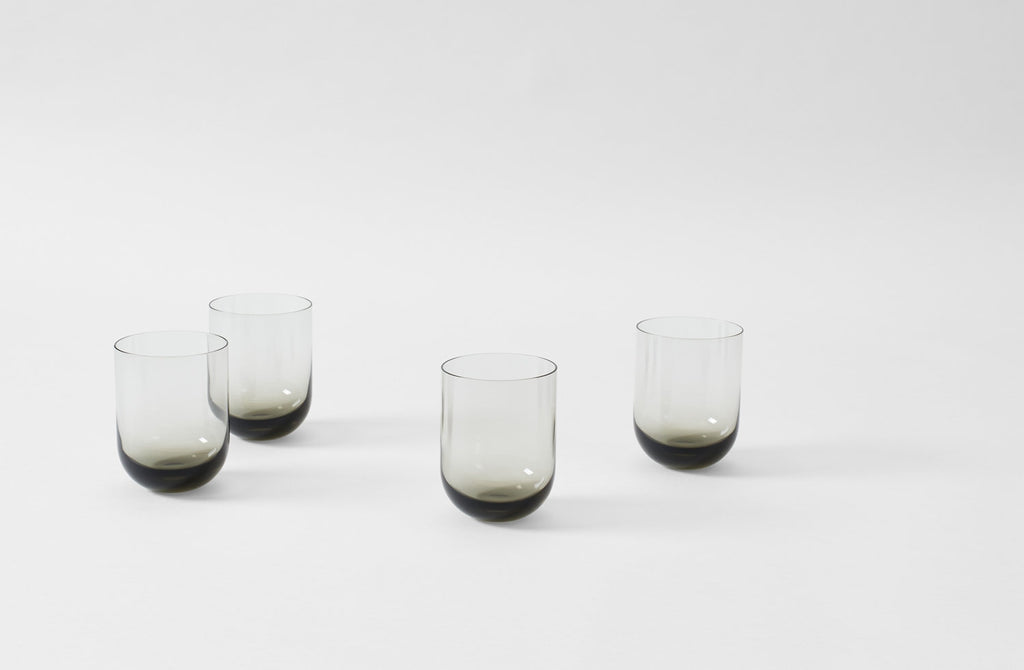 Hand Blown Grey Glass Tumbler