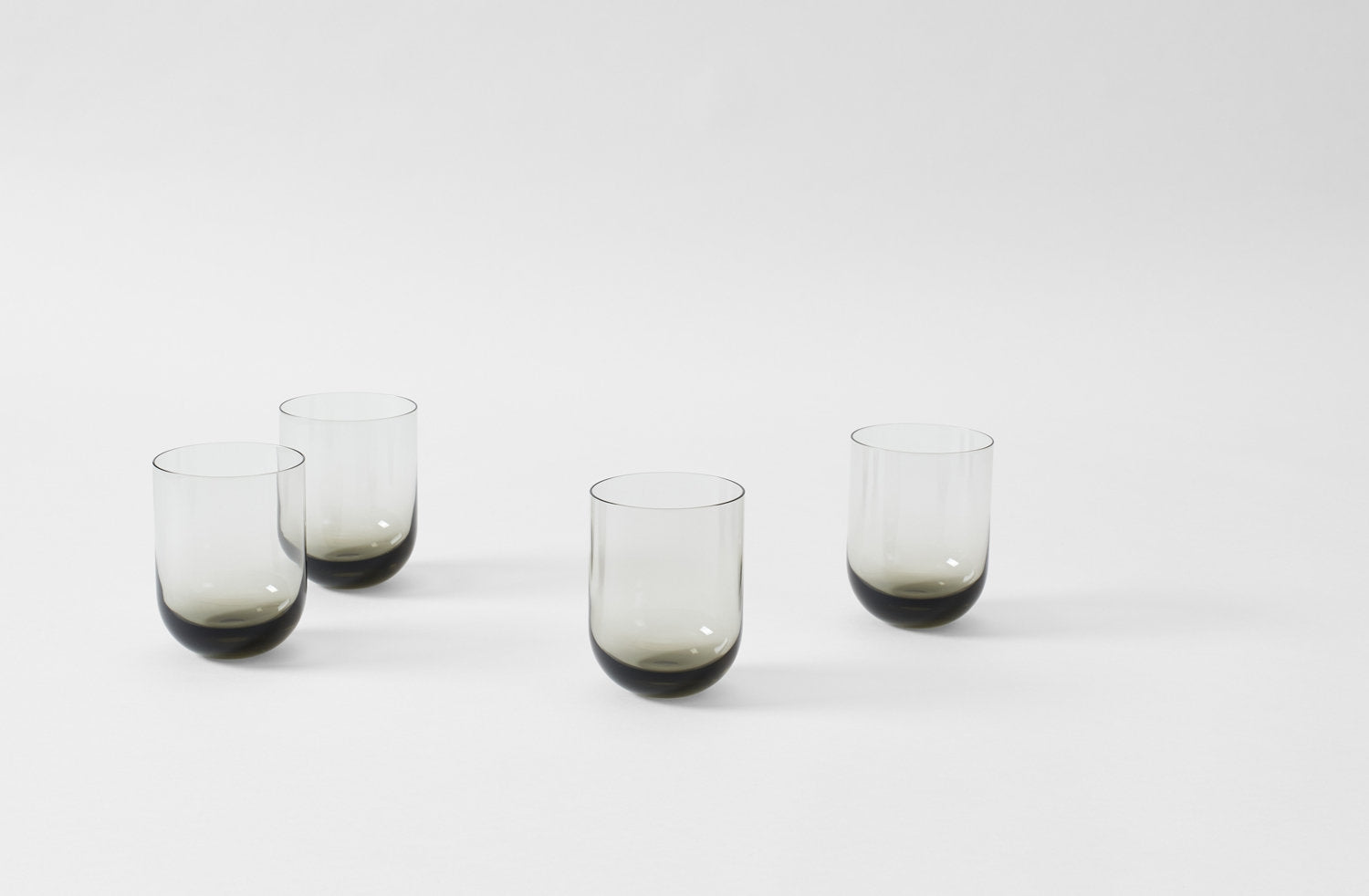 Hand Blown Grey Glass Tumbler