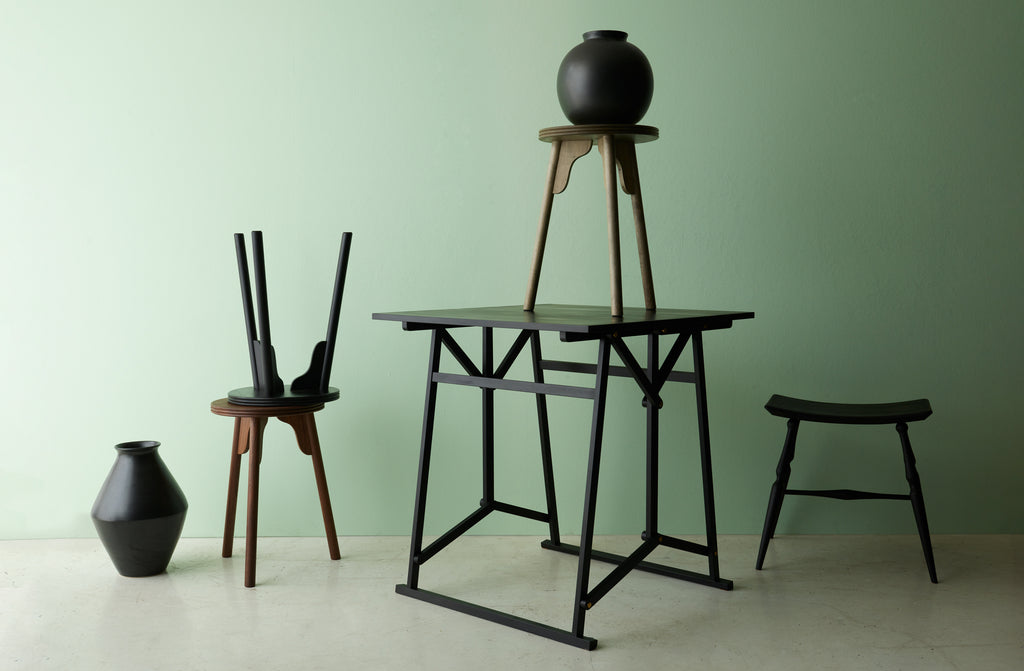 Ifuji Black Three Leg Stool
