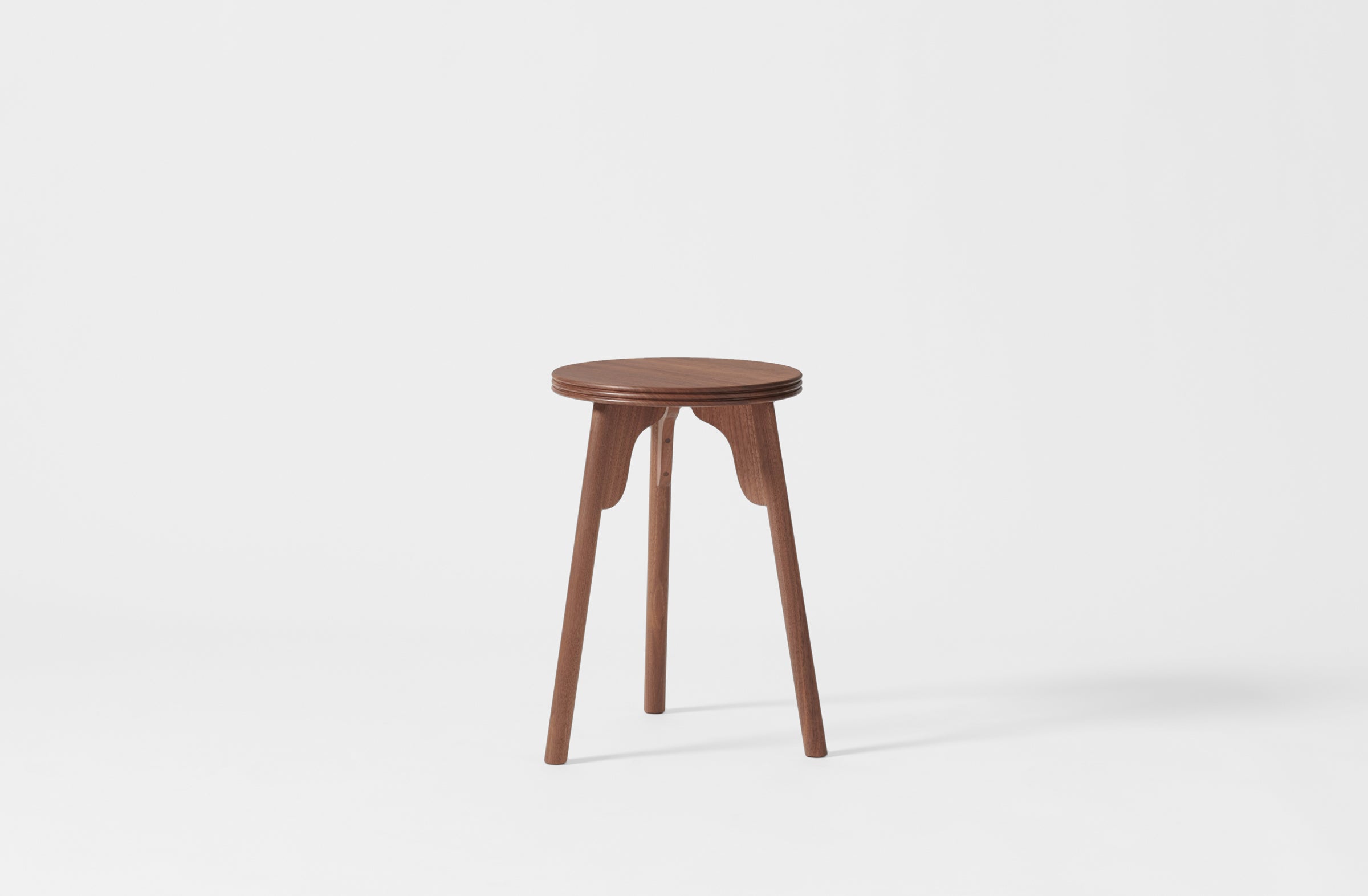 Ifuji Walnut Three Leg Stool