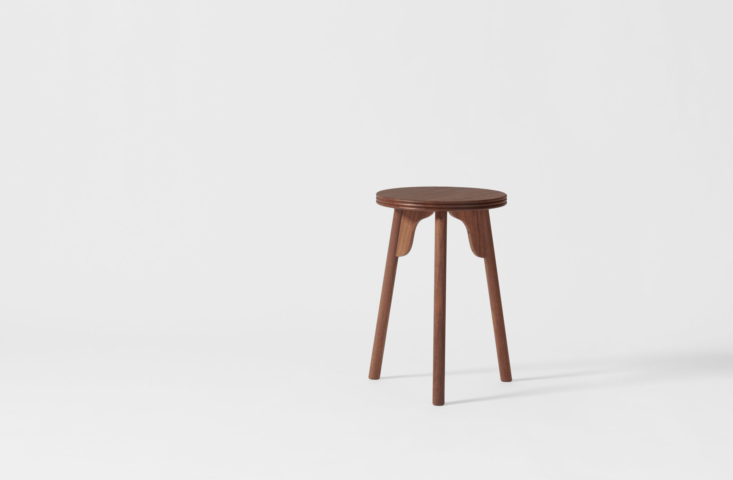 Ifuji Walnut Three Leg Stool