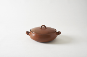 Red Clay Round Handled Pot with Lid