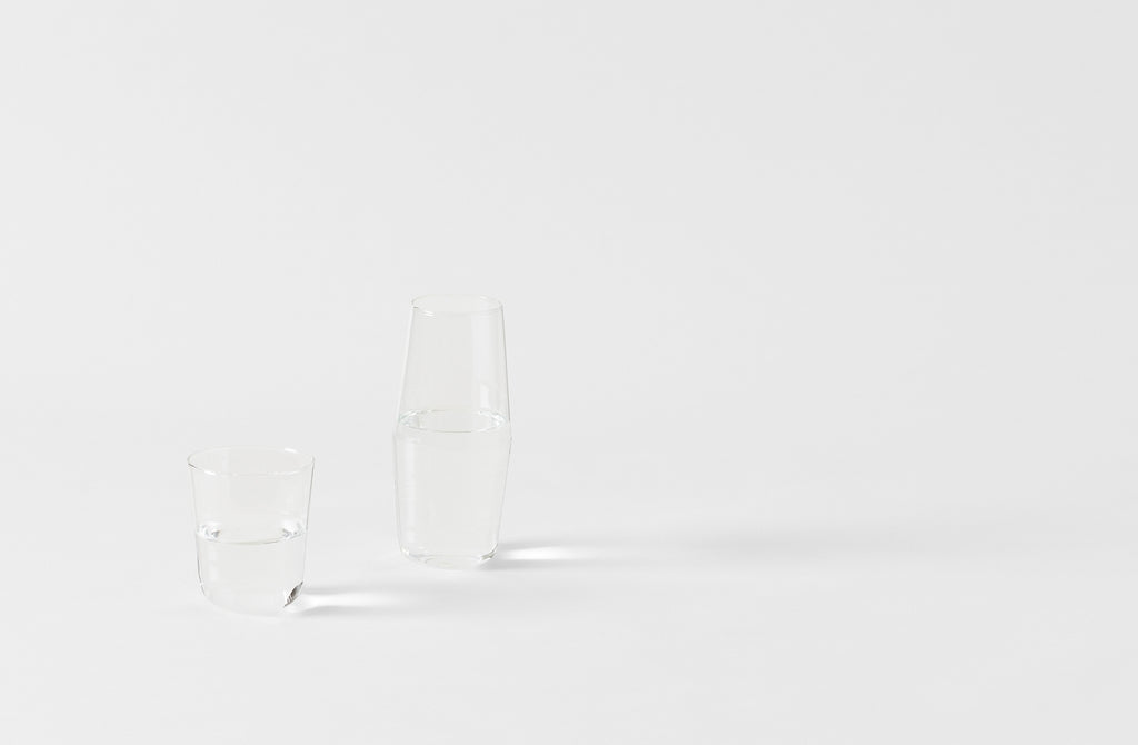 R+D Lab Luisa Ribbed Glass Bonne Nuit Carafe
