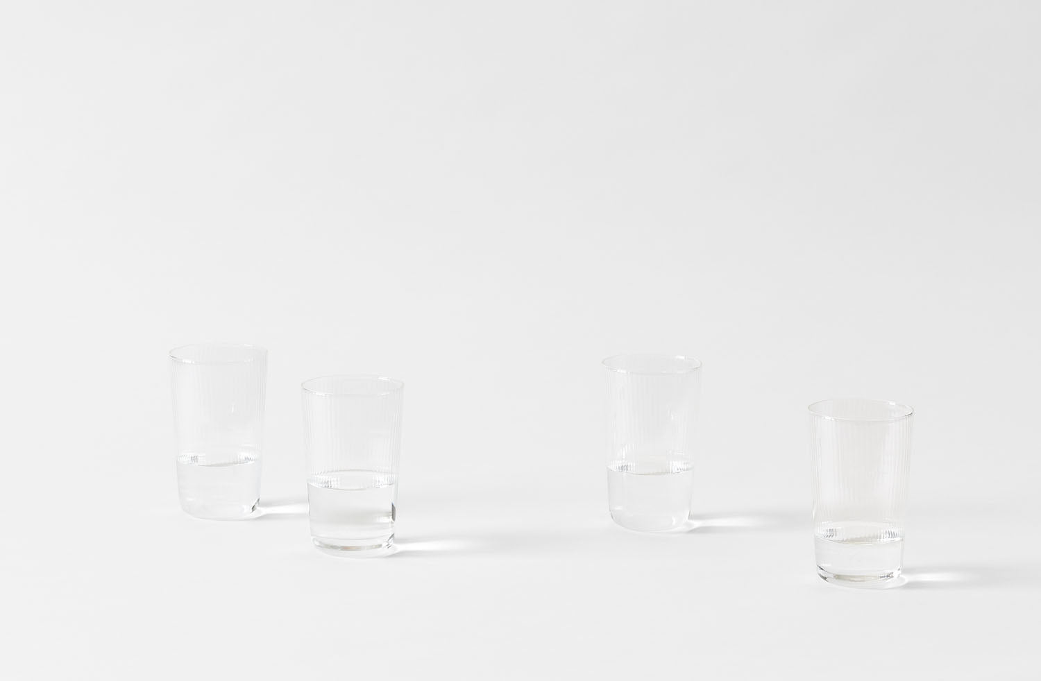 R+D Lab Luisa Ribbed Water Glass