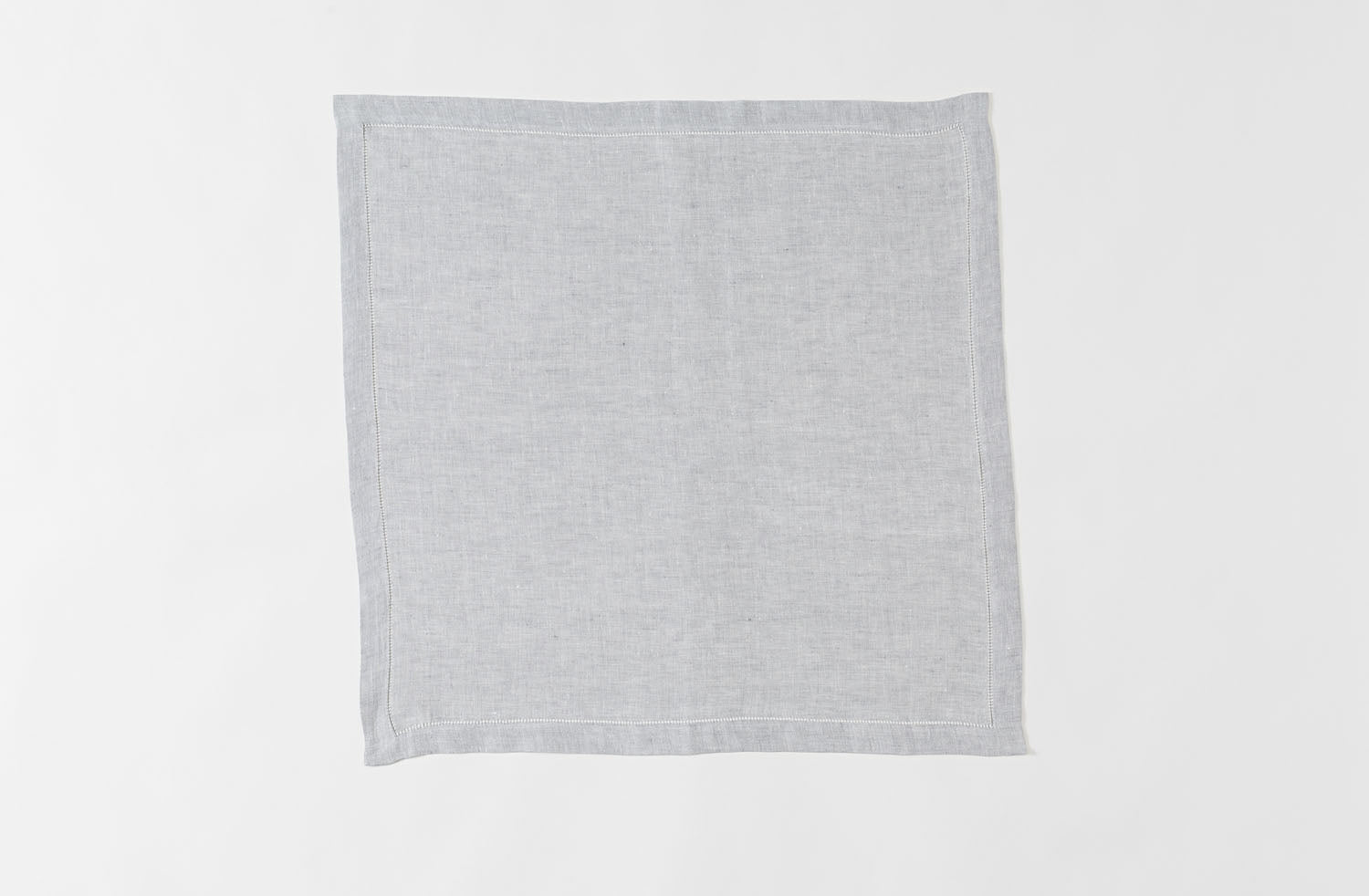 MARCH Silver Irish Linen Hemstitch Napkin