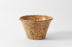 Moss Green on Terracotta Splatterware Extra Large Basin Bowl