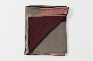 patchwork tablecloth folded open