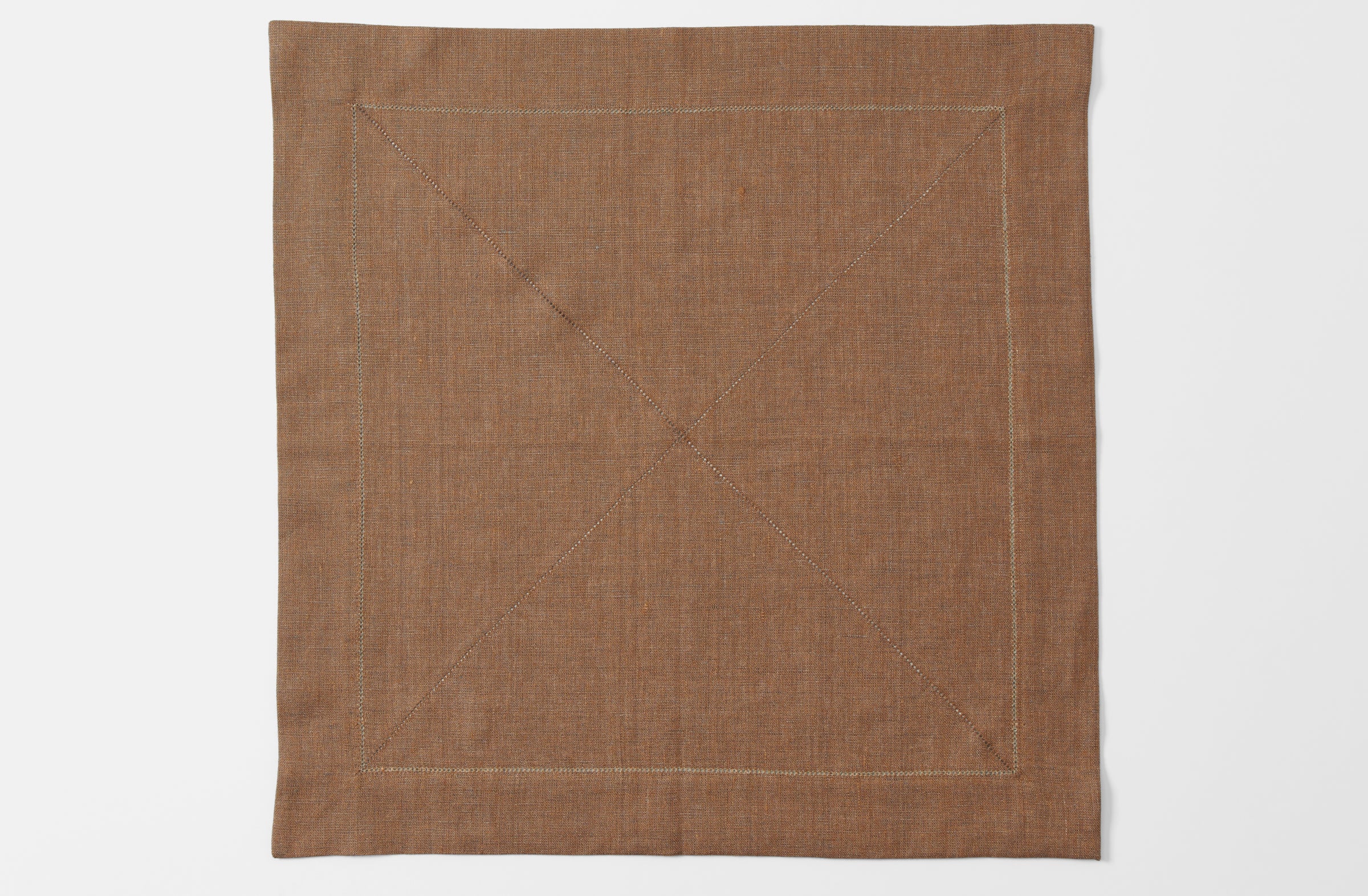 Peter Speliopoulous Chestnut Linen Hemstitch Napkin
