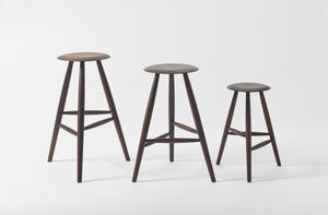 Sawkille oiled black counter stools