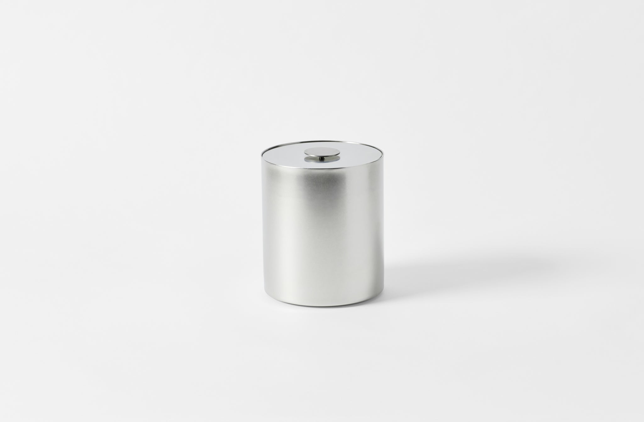 stile pewter steel ice bucket with a matte finish