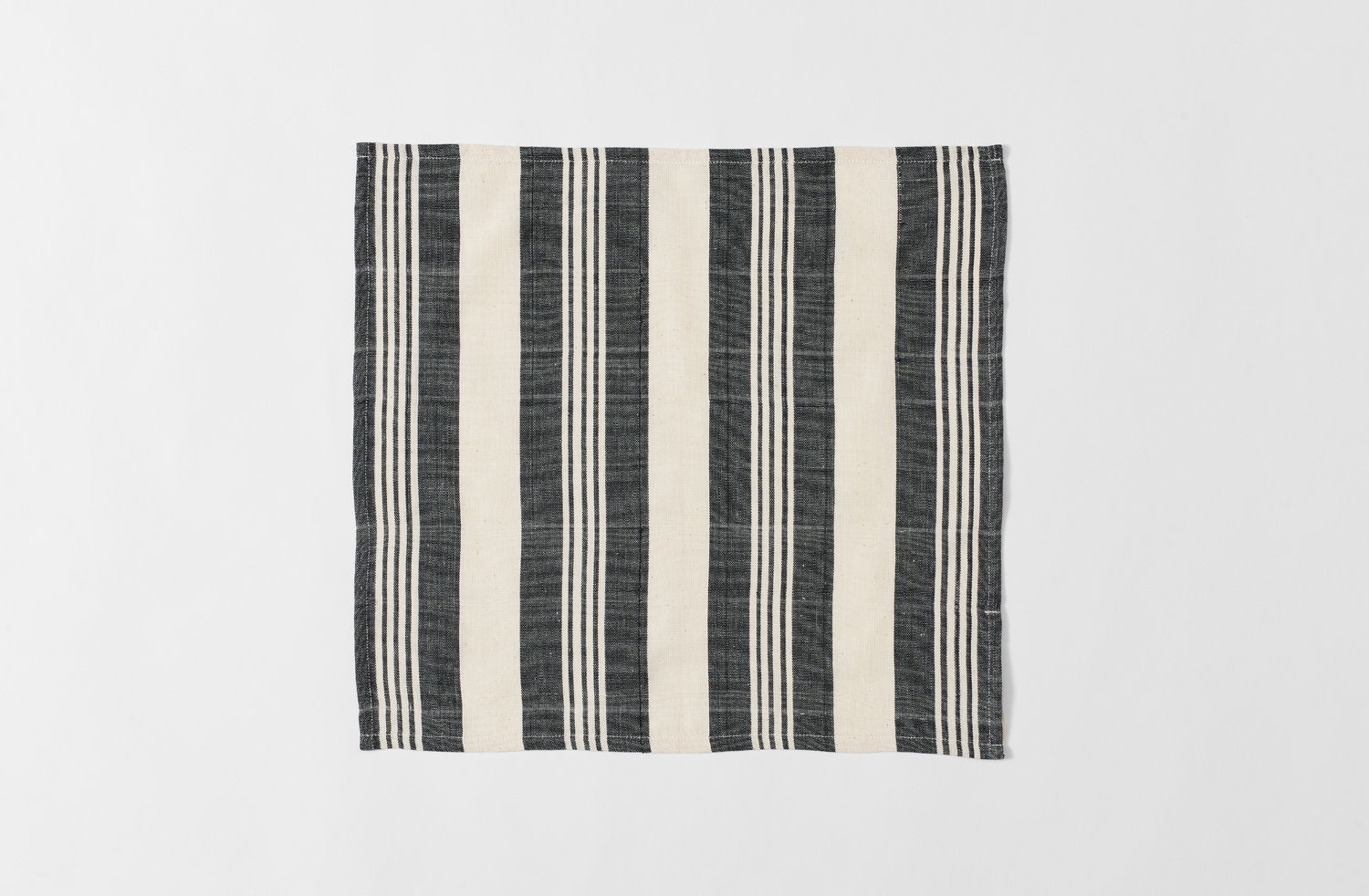 White and Black Wide Stripe Cotton Napkin