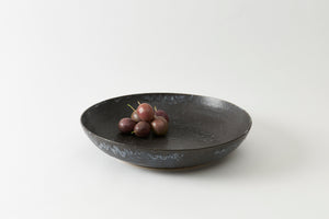 Christiane Perrochon Grey Black Spot Extra Large Low Bowl