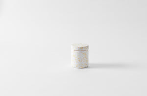 Cream on White Small Splatterware Canister