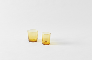 Il Buco Vita Amber Mouth Blown Glass Tumblers