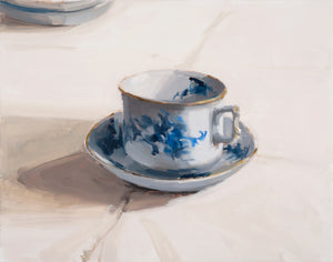 Carrie Mae Smith blue rose teacup.