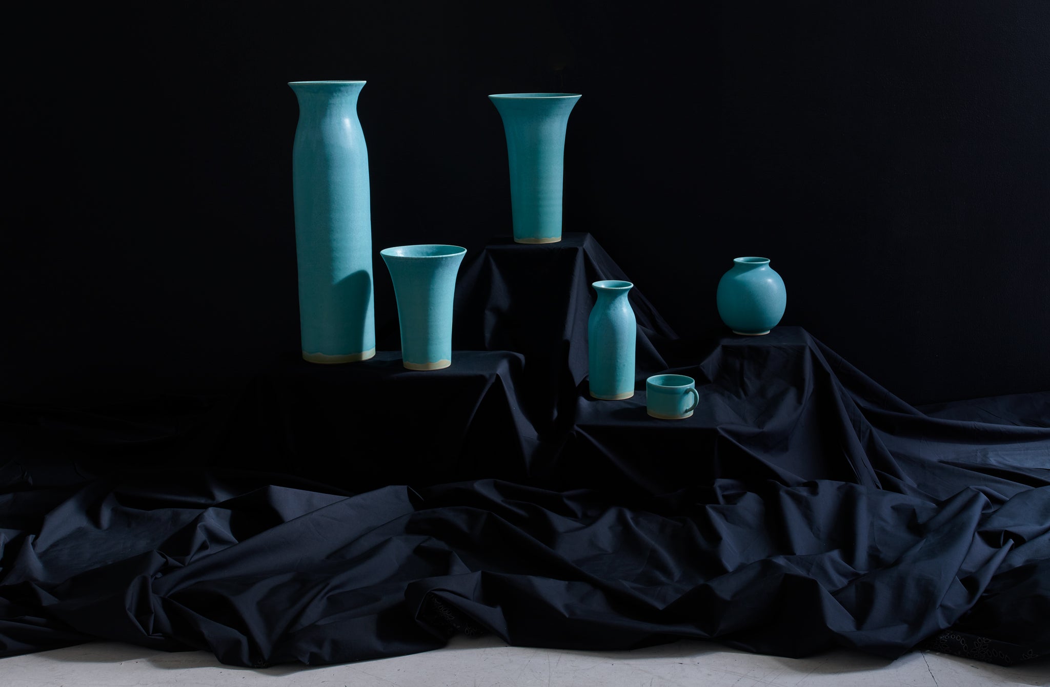 Christiane Perrochon Turquoise Extra Large Column Vase