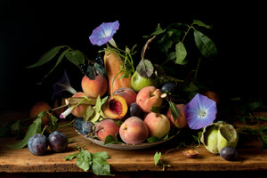 Peaches and Morning Glories, After G.G.