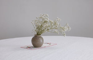 Christiane Perrochon Green Grey Spot Petite Boule Vase