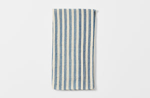 Blue and cream ticking stripe kitchen towel