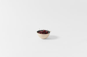 Brickett Davda navy rice bowl holding cherries
