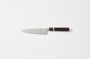 Carter Cutlery funayuki knife with ironwood micarta handle.
