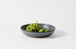 Christiane Perrochon Blue Grey Spot Large Low Serving Bowl