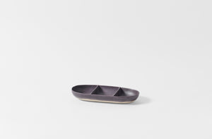 Christiane Perrochon plum small dish with three spaces