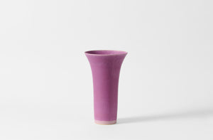 Extra large Christiane Perrochon flared fuchsia vase. 