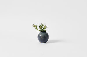 Christiane Perrochon grey blue petite boule with green thistle.