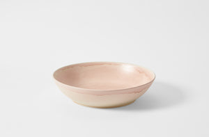 Christiane Perrochon pink crystal large low serving bowl.